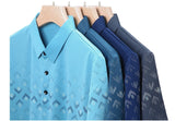 New Ice Silk Short Sleeve Middle-aged Men's Polo Shirt Business Casual Printing Lapel Quick-drying Top