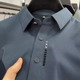 Waffle Summer Business Polo Shirt Short Sleeve T-Shirt