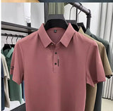 Waffle Summer Business Polo Shirt Short Sleeve T-Shirt