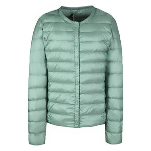 Down Jacket Women's Lightweight Collarless Fashionable All-match Short Coat