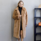 Winter Plush Thick Warm Loose Women Faux Rabbit Fur Coat