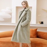 Winter Plush Thick Warm Loose Women Faux Rabbit Fur Coat