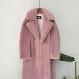 Winter Plush Thick Warm Loose Women Faux Rabbit Fur Coat